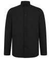 H512R Henbury Modern Long Sleeve Regular Fit Oxford Shirt Black colour image